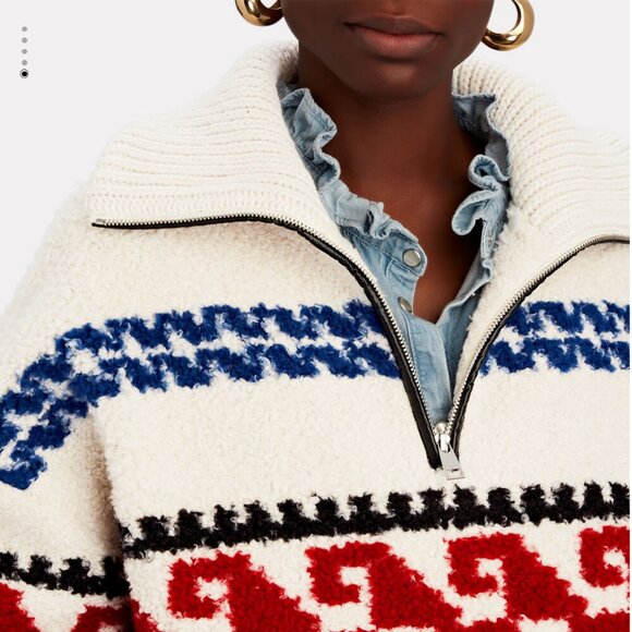 Isabel Marant Étoile | Marner Printed Fleece Pullover - Picture 3 of 11